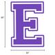 Purple Collegiate Letter (E) Corrugated Plastic Yard Sign, 30in